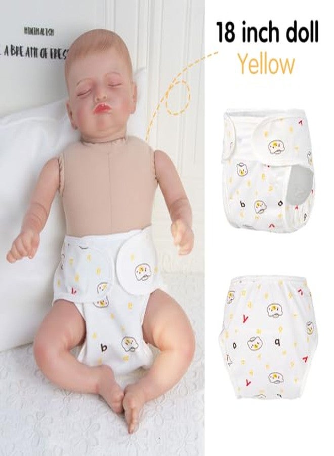 Pedolltree Reborn Baby Dolls Diapers 4-Piece Pack Fit for 17-24 inch Reborn Dolls,Realistic Newborn Baby Doll Clothes Reusable Washable - Image 4